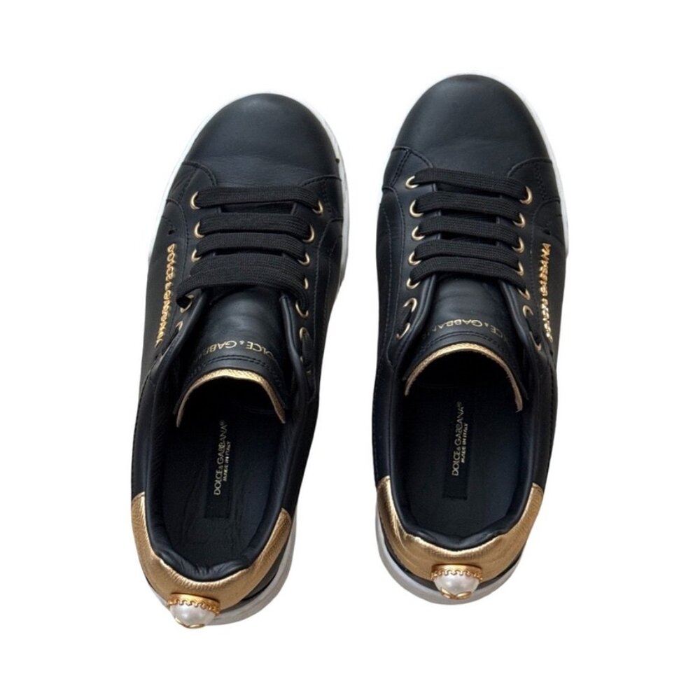 Dolce & Gabbana black Portofino sneakers size 37